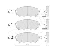 Kit Pastiglie Freno Freno A Disco Metelli 22-1191-0 per Mercedes Benz Nissan