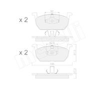 Kit Pastiglie Freno Freno A Disco Metelli 22-1214-0 per Audi Seat Skoda VW