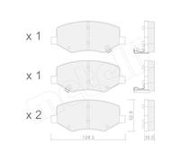 Kit Pastiglie Freno Freno A Disco Metelli 22-1216-0 per DR