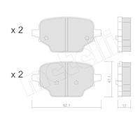 METELLI 22-1245-0 Kit pastiglie freni