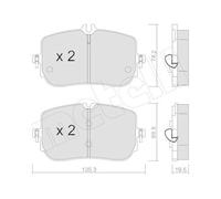 Kit Pastiglie Freno Freno A Disco Metelli 22-1268-0 per Mercedes Benz