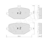 Kit Pastiglie Freno Freno A Disco Metelli 22-1274-0 per Mercedes Benz
