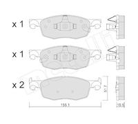 METELLI 22-1282-0 Kit pastiglie freni