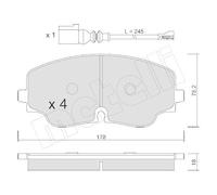 METELLI 22-1316-0 Kit pastiglie freni