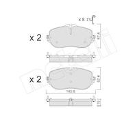 METELLI Kit pastiglie freno, Freno a disco 22-1355-0