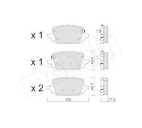 Kit Pastiglie Freno Freno A Disco Metelli 22-1366-2 per Renault