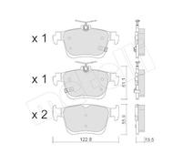 METELLI 22-1442-0 Kit pastiglie freni
