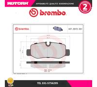 Kit pastiglie freno, Freno a disco posteriore (MARCA-BREMBO)..