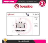 Set di pastiglie freno BREMBO P 85 020, indietro