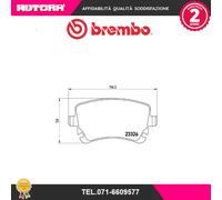 Brembo P 85 076 - Pastiglia Freno - Posteriore