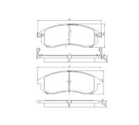 KIT PASTIGLIE FRENO, FRENO A DISCO PP607NP ADB31749 112901 BP1404 50-05-515