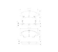 KIT PASTIGLIE FRENO, FRENO A DISCO PP877NP GDB3176 MDB1615 45022-SR3-G00 LP1704