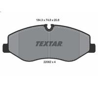 Kit pastiglie freno, Freno a disco TEXTAR 2206201 per CLASSE V (W447) 2 2019-202