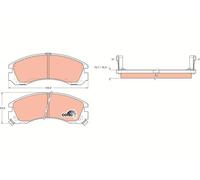 Kit pastiglie freno, Freno a disco TRW GDB1126 compatibile con CITROËN DODGE EAG