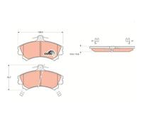 Kit Pastiglie Freno Freno A Disco Trw GDB1198 Cotec per Mitsubishi Proton