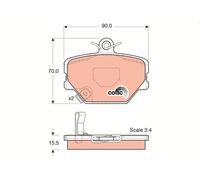 Set di pastiglie freno TRW GDB1365, anteriore