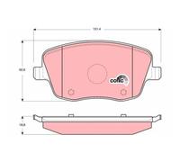 Kit Pastiglie Freno Freno A Disco Trw GDB1414 Cotec per Seat Skoda VW