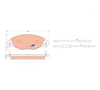 Kit Pastiglie Freno Freno A Disco Trw GDB1449 Cotec per Citroën Jaguar