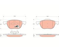 Set di pastiglie freno TRW GDB1583, anteriore