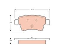 Set di pastiglie freno TRW GDB1714, indietro