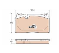 Kit Pastiglie Freno Freno A Disco Trw GDB1974 Cotec per Audi Porsche Seat Skoda