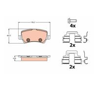 Kit Pastiglie Freno Freno A Disco Trw GDB2125 per Volvo Volvo Asia