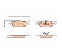 Kit Pastiglie Freno Freno A Disco Trw GDB2157 per Dacia Renault Assale Anteriore
