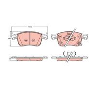 Kit Pastiglie Freno Freno A Disco Trw GDB2342 per Ford (changan)