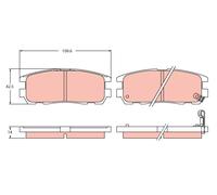 Kit pastiglie freno, Freno a disco TRW GDB2452 per ISUZU AXIOM SUV 3.5 2001-2003