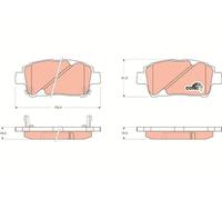 Kit pastiglie freno, Freno a disco TRW GDB3242 compatibile con TOYOTA