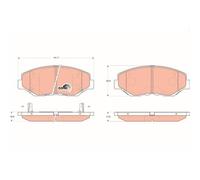 Set di pastiglie freno TRW GDB3325, anteriore