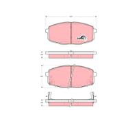 Set di pastiglie freno TRW GDB3342, fronte