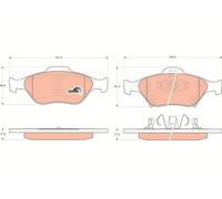 Kit pastiglie freno, Freno a disco TRW GDB3457 compatibile con DAIHATSU TOYOTA