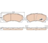 Kit pastiglie freno, Freno a disco TRW GDB3545 compatibile con CHEVROLET ISUZU
