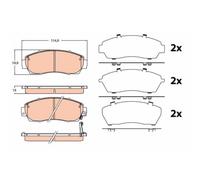 Kit Pastiglie Freno Freno A Disco Trw GDB3581 per Honda Assale Anteriore