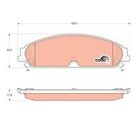 Kit Pastiglie Freno Freno A Disco Trw GDB4134 Cotec per Chrysler Dodge Lancia