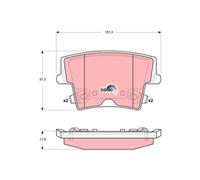 Kit Pastiglie Freno Freno A Disco Trw GDB4135 Cotec per Chrysler Dodge Lancia