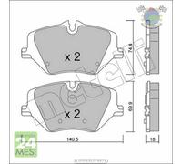 Kit Pastiglie freno Metelli Anteriore per BMW 2 U06 220i 218i 218d 216i