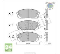 Kit Pastiglie freno Metelli Anteriore per HYUNDAI ELANTRA KIA NIRO