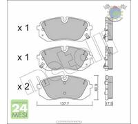 Kit Pastiglie freno Metelli Anteriore per HYUNDAI i20