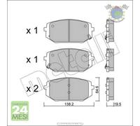 Kit Pastiglie freno Metelli Anteriore per HYUNDAI TUCSON KIA SPORTAGE