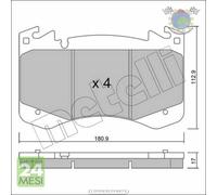 Kit Pastiglie freno Metelli Anteriore per LAND ROVER RANGE III V ##l