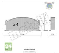Kit Pastiglie freno Metelli Anteriore per MG