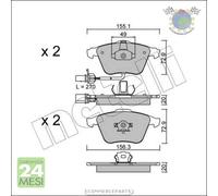 Kit Pastiglie freno Metelli per AUDI A8 A6 A4 SEAT EXEO