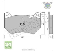Kit Pastiglie freno Metelli per AUDI Q5