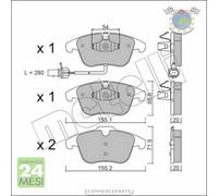 Kit Pastiglie freno Metelli per AUDI Q5 A5 A4