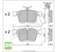 Kit Pastiglie freno Metelli per AUDI TT Q2 A3 SEAT ATECA VW GOLF VII TOURAN T-R