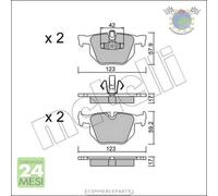 Kit Pastiglie freno Metelli per BMW X1 E84 xDrive 3 E93 335 330 325 E92 E91 E90