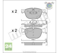 Kit Pastiglie freno Metelli per BMW X6 F16 F86 xDrive E71 E72 X5 F15 F85 sDr bg4