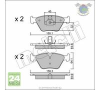 Kit Pastiglie freno Metelli per BMW Z4 E86 3.0 E85 X3 E83 xDrive 2.5 2.0 3 E46